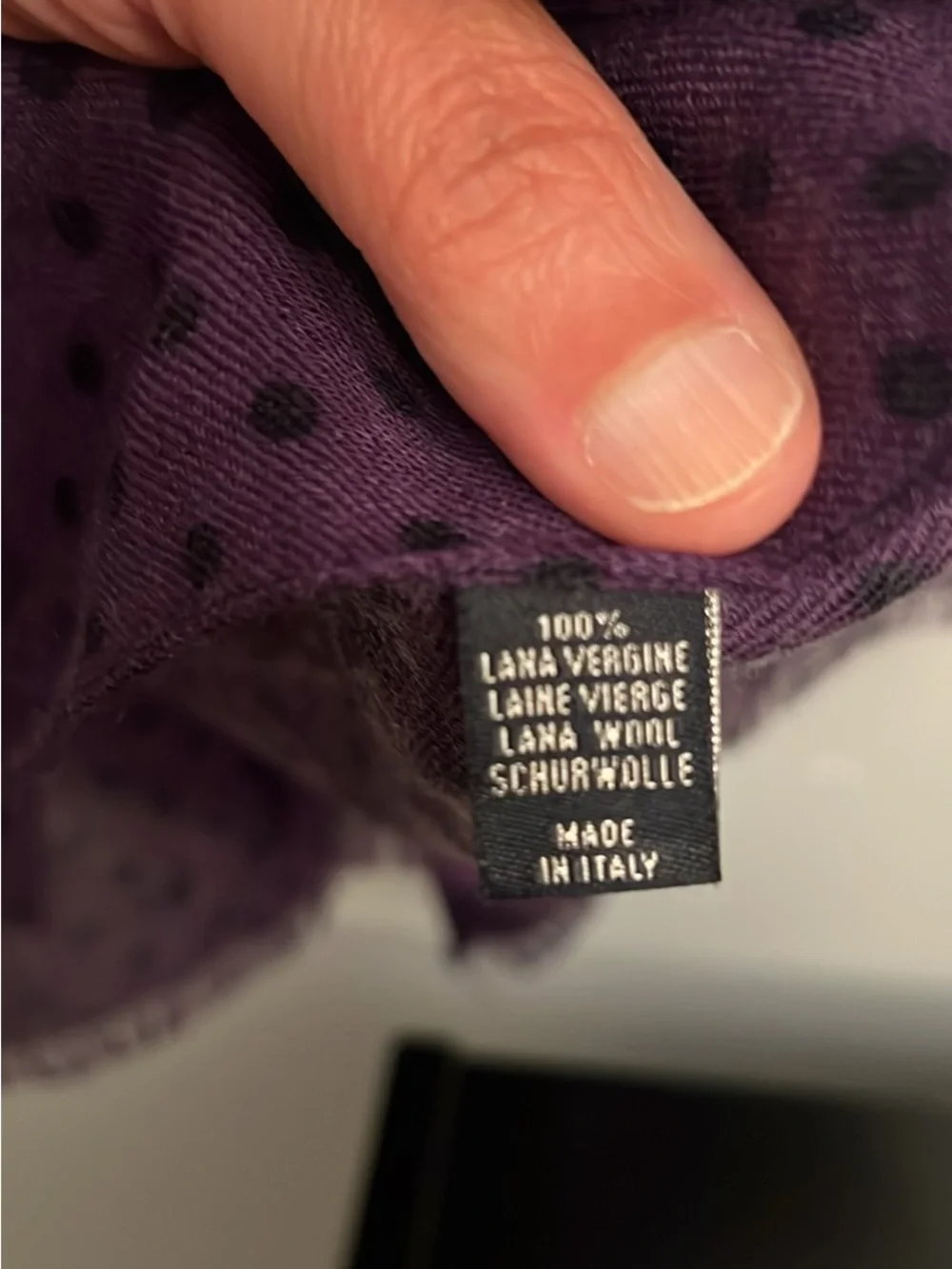 Elegant Purple Polka Dot Scarf